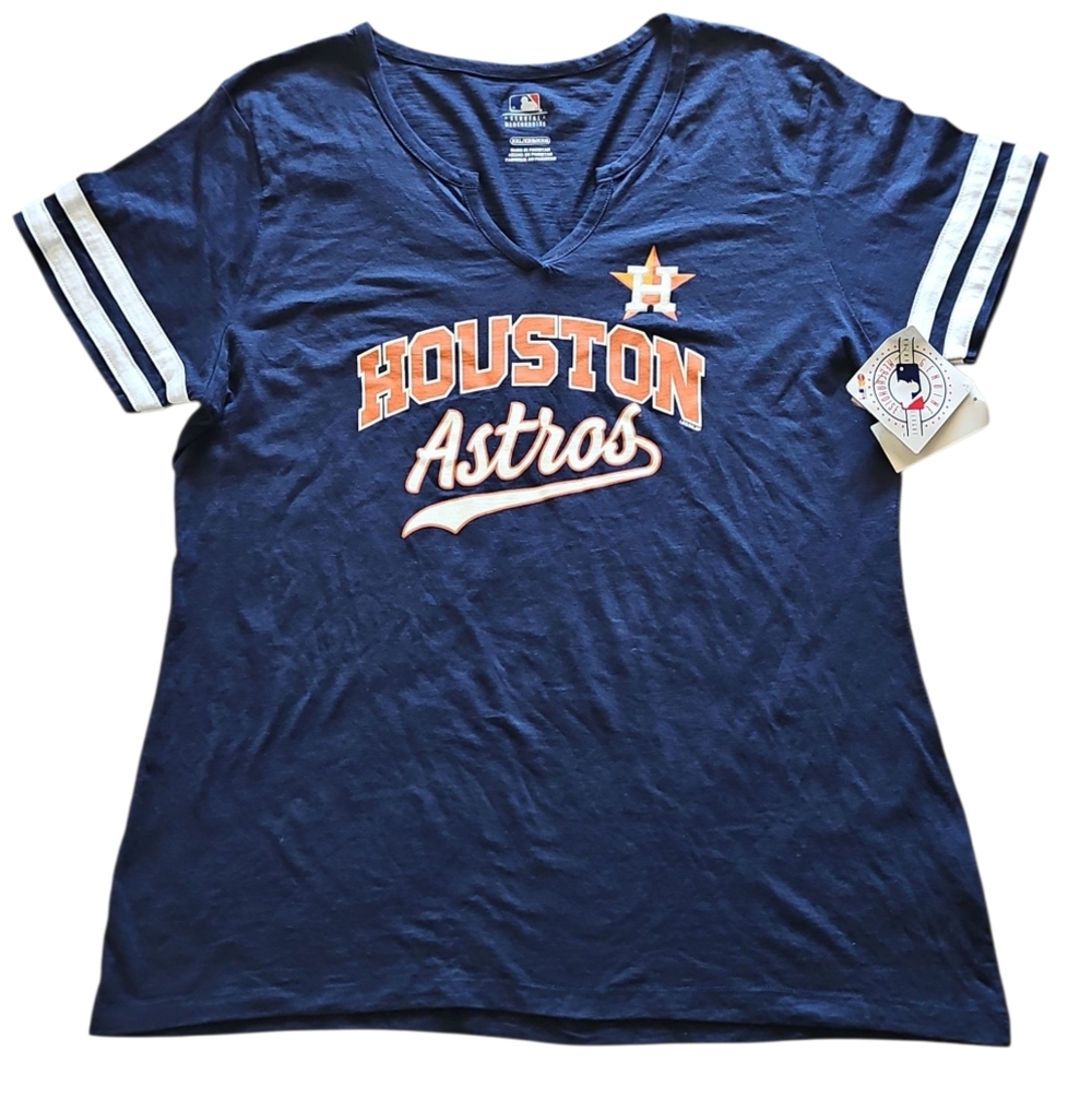NWT Houston Astros MLB T-shirt Jersey Short Sleeve Womens XXL